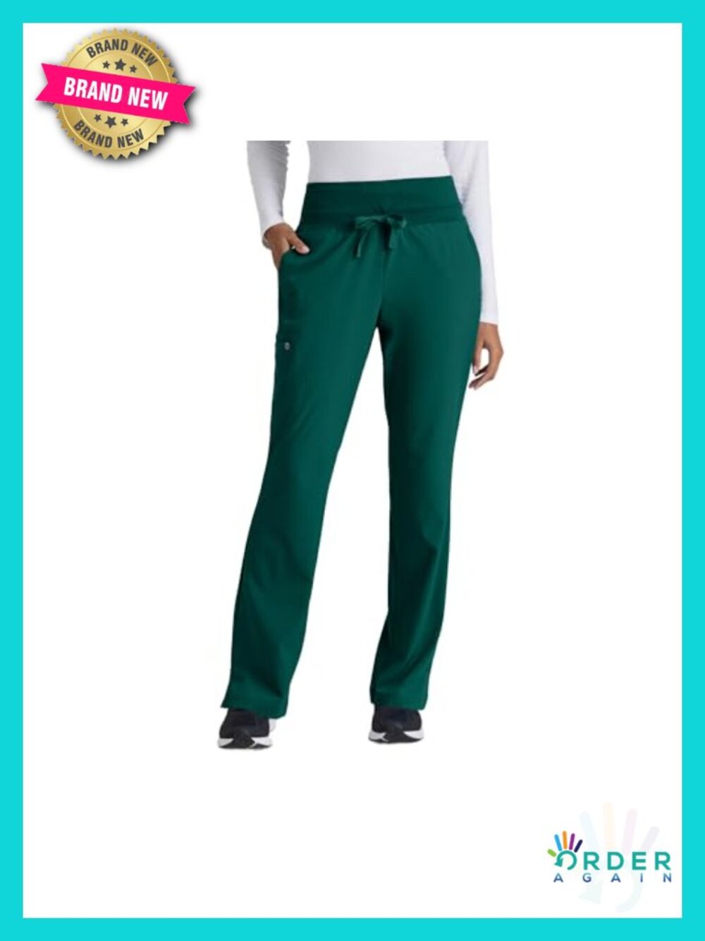 Women's Recycled Polyester Mid-Rise 5-Pocket Scrub Pants